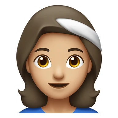 olive-girl-dark brown hair- dark brown-eyes-wearing-santa-hat-blue clothes sticker