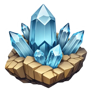 Quartz cluster sticker