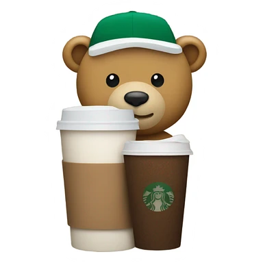 Starbucks bear sticker