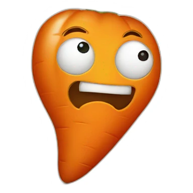 Scary carrot sticker