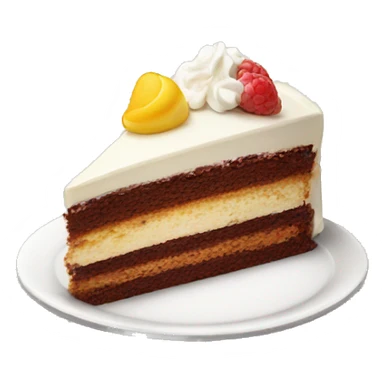 slice of cake on white sticker