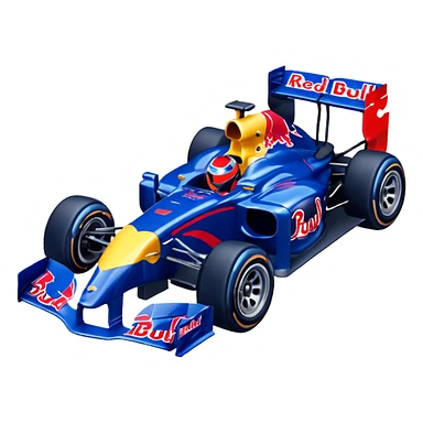 adentro de un corazon quiero un carro de Formula 1 estilo RedBull sticker