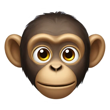 monkey listening sticker