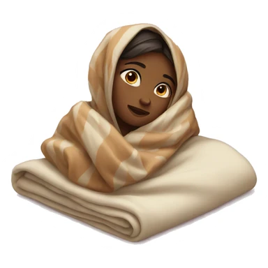 Girl with blanket relaxed sticker