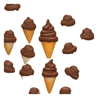 Chocolate ice cream cone sticker