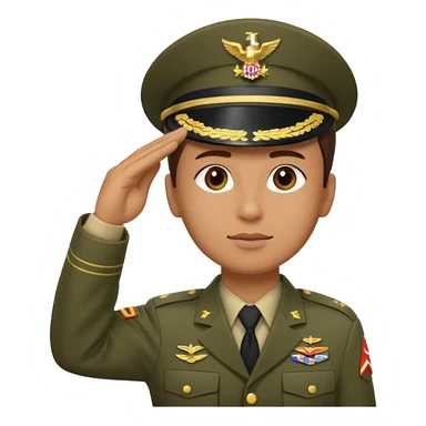 soldier saluting sticker