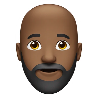 bald beard african with french beard sticker
