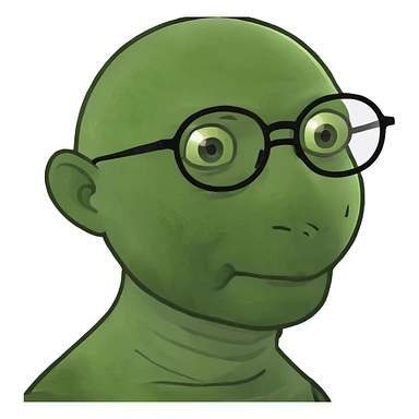 Chica calva con gafas  sticker