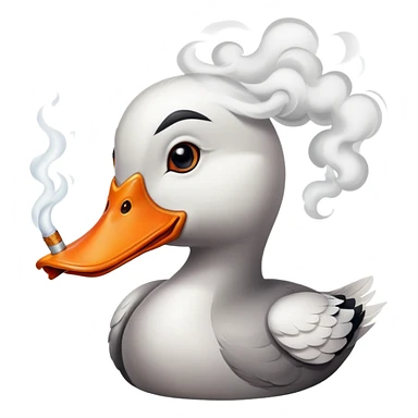 Duck smoking a cigarette  sticker