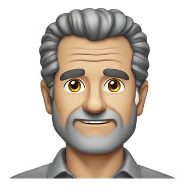 Mel Gibson cartoon wearing shirt sticker