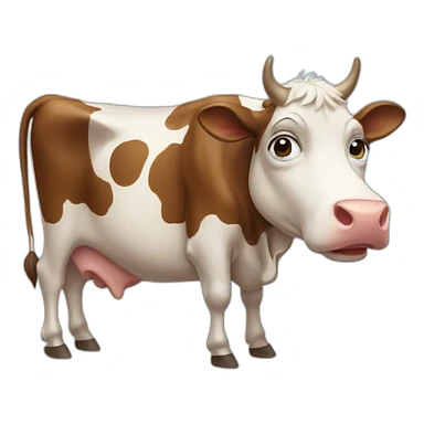 Crying cow sticker
