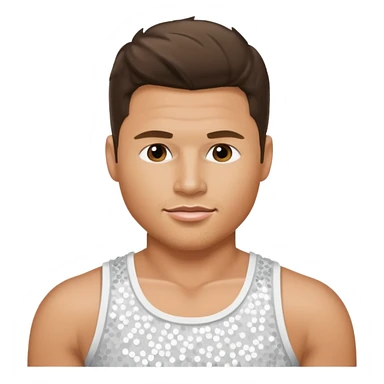 Nick Lachey from 98 Degrees with white sequin crop top sticker