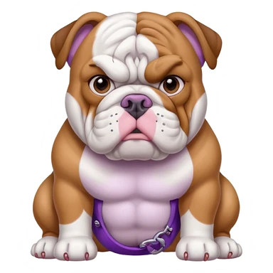 Bulldog lilac tri sticker