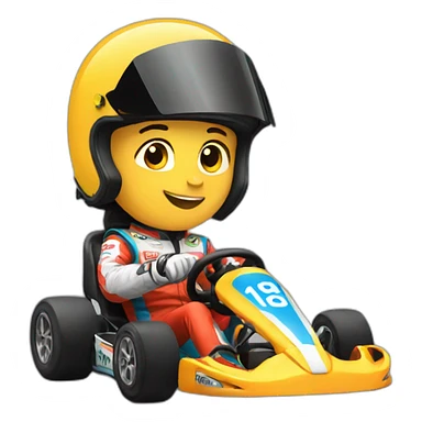Karting racer sticker
