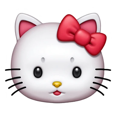 Hello Kitty cabeza rojo sticker