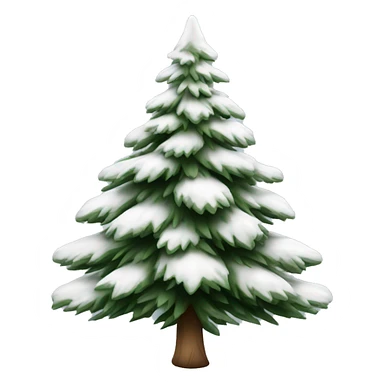  actual white fir christmas tree isolated.  sticker