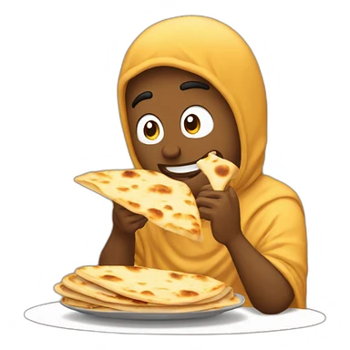 bro eating cheese naans sticker