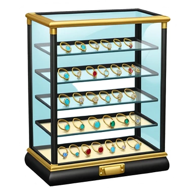 jewelry display case at Walmart sticker