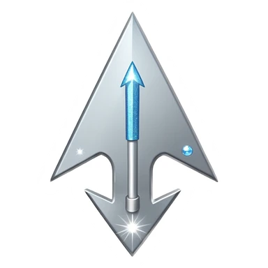 arrow pointing upward with sparkles sticker