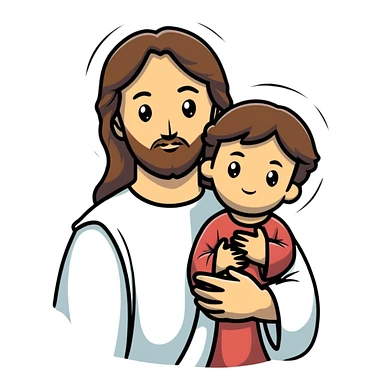 Jesus holding me sticker