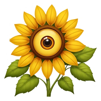 Un girasol y un ojo sticker