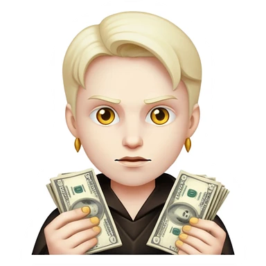 Diablo contando dinero sticker