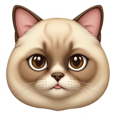 chubby siamese cat sticker