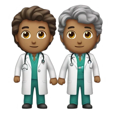 Two doctors in love sticker
