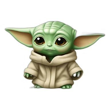 Baby yoda mignon sticker