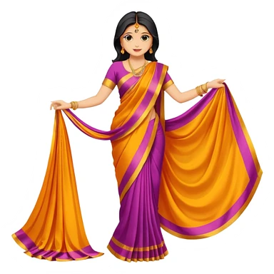 saree without woman sticker