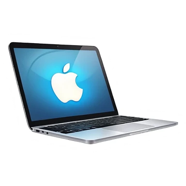 A modern laptop with a glowing screen and sleek aluminum body sticker