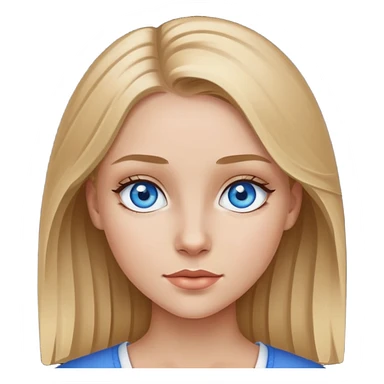 Chica rubia oscuro con ojos azules  sticker