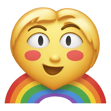 Heart with rainbows sticker