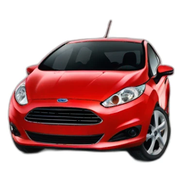 Red Ford fiesta mk7 2009 sticker