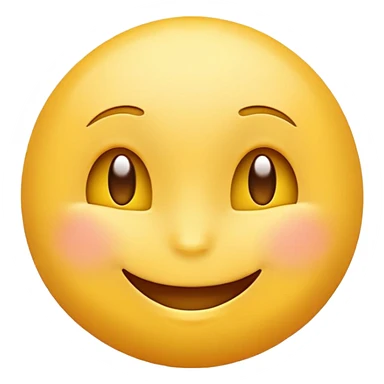 A joyful YELLOW EMOJI, content expression with closed, happy eyes and a gentle smile. sticker