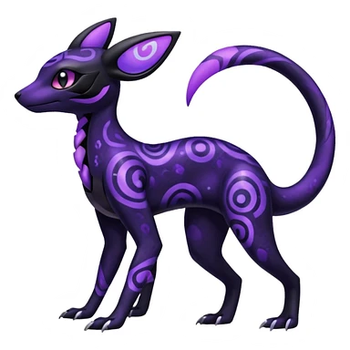 Nebulae Salandit-Umbreon-Fakémon-hybrid-creature (full body)  sticker