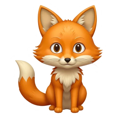 Cat and fox mix with small slim eyes sticker