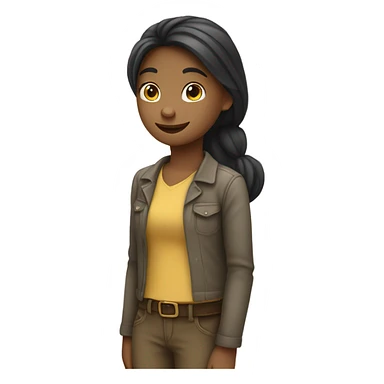 smiling girl with horse sticker