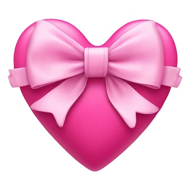 Pink heart with bow sticker