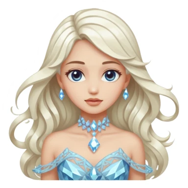 Crystal girl sticker