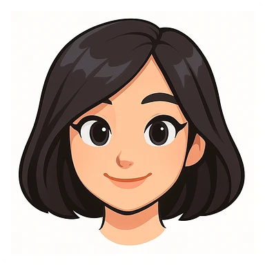 Create a cute cartoon style head of a girl with pale skin, resembling Samsung Sam, with no outline on the edges. Only the head without the neck, clean cartoon style, white background, suitable for a Telegram bot profile picture. sticker