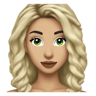 chantel jeffries blonde hair green eyes headshot shoulders sticker