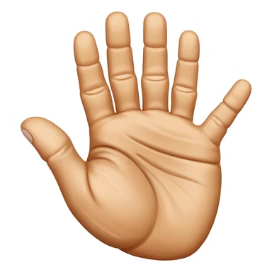 Hand bent down sticker