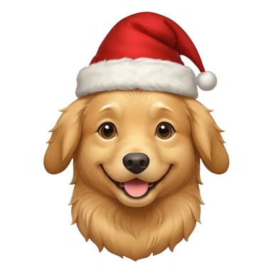 Dog in new yaer hat sticker