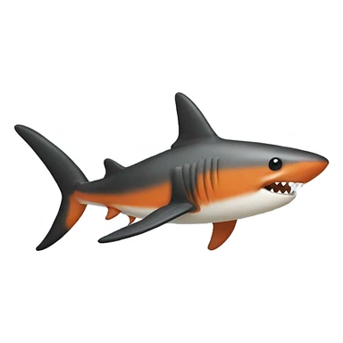 carrot shark sticker