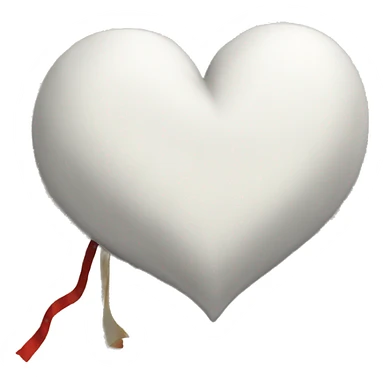 white heart with book sticker