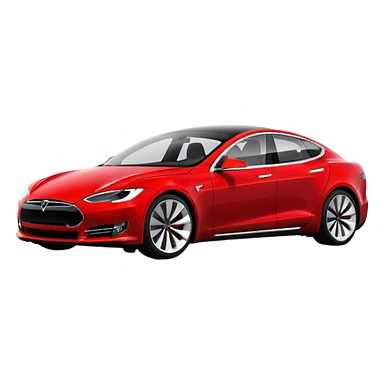 Tesla Model S - Tesla (Model Year: 2022) (Iconic colour: Red) sticker