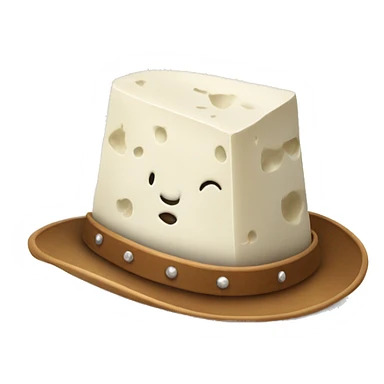 feta cheese with cowboy hat sticker