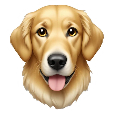 golden retriever with black spots on nose sticker