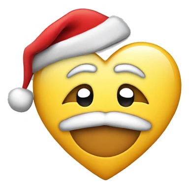 heart with Santa hat sticker